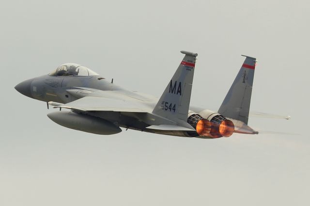 McDonnell Douglas F-15 Eagle (86-0168) - 'KILLER 12' climbing out of Barnes