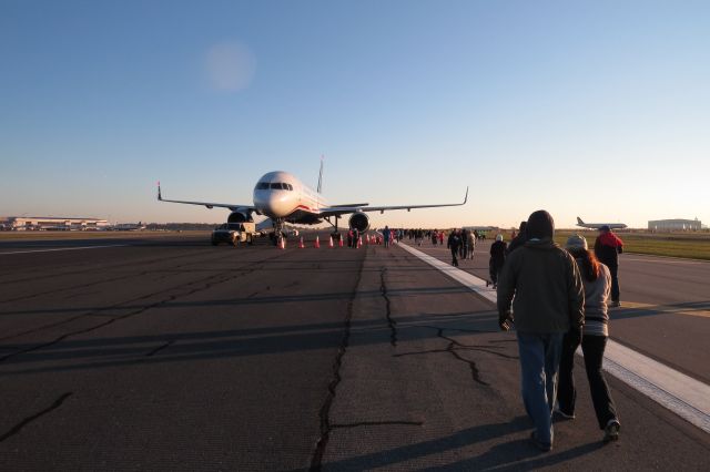 Boeing 757-200 (N941UW) - Taken October 26, 2013 at the 7th Annual Runway 5K Run/Walk (I Walked). Part of course was on runway 5-23 and they had this parked for our enjoyment!