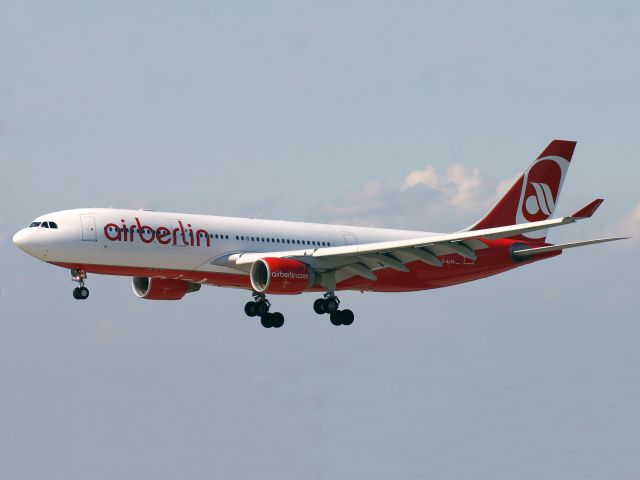 Airbus A330-300 (D-ALPC) - Air Berlins A330 approaching Duesseldorf, Germany.