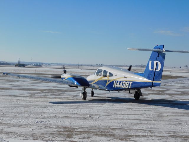 Piper PA-44 Seminole (N4438T) - A clear day in January meant a busy day of flying for University of Dubuque Aviation students.  In this case, a nearly empty ramp was a good thing!!!  N4438T returns to the ramp after a flight on this beautifully clear morning.  