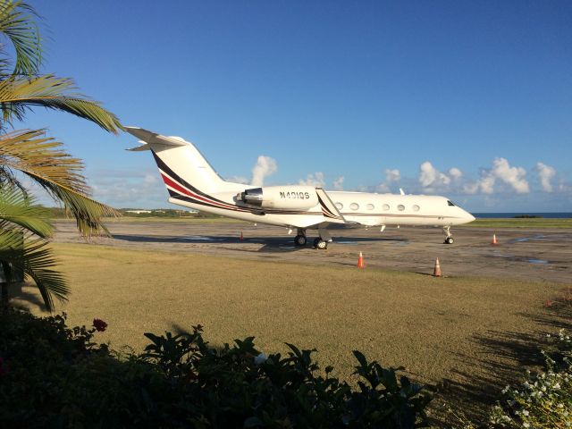 Gulfstream Aerospace Gulfstream IV (N401QS) - Sitting on the ramp in Antigua.