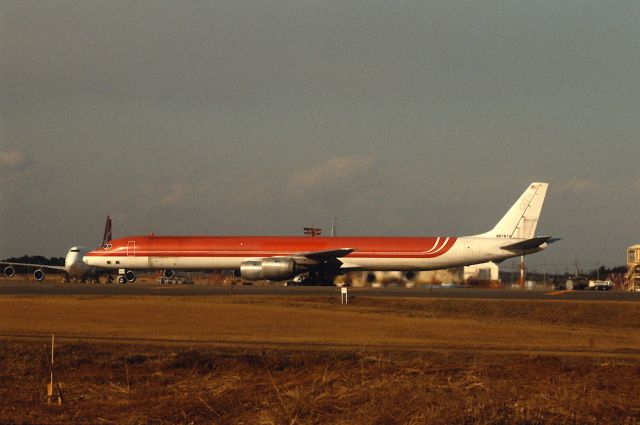 McDonnell Douglas DC-8-70 (N870TV) - Departure at Narita Intl Airport Rwy34 on 1988/02/07