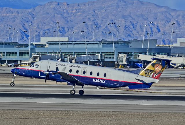 Beechcraft 1900 (N202UX) - N202UX Great Lakes Airlines Beech 1900D cn UE-202) "Dodge City, Kansas"  - Las Vegas - McCarran International (LAS / KLAS) USA - Nevada, December 27, 2012 Photo: Tomás Del Coro