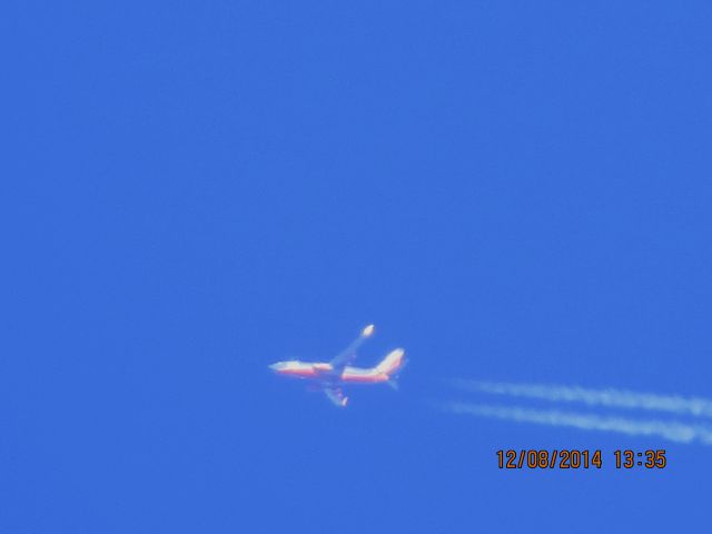 Boeing 737-700 (N437WN) - Southwest Airlines flight 4395 from ATL to DEN over Southeastern Kansas at 40,000 feet.