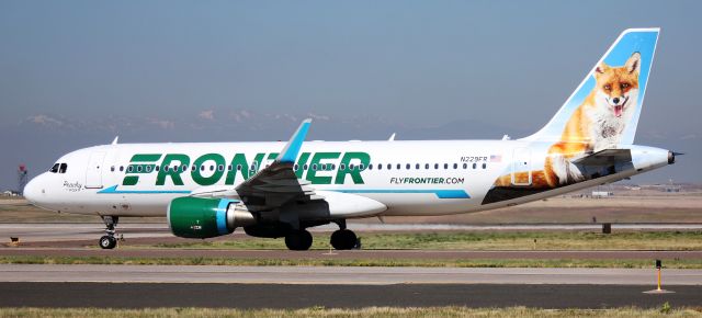 Airbus A320 (N229FR) - On taxiway Foxtrot.