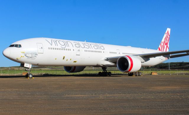 BOEING 777-300ER (VH-VOZ) - VH-VOZ parked up at Wellcamp