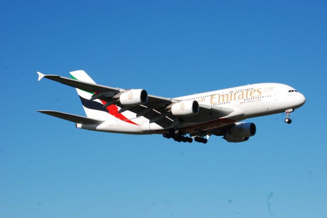 Airbus A380-800 (A6-EOK) - Taken from the theshold of 09L