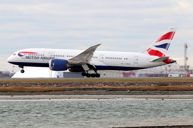 Boeing 787-8 (G-ZBJD) - 'Speedbird 13 Golf' from London landing on 22L