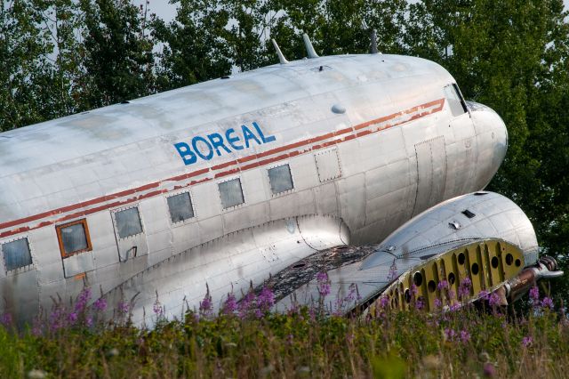 Douglas DC-3 (C-GCXD) - This DC-3 has seen better days...