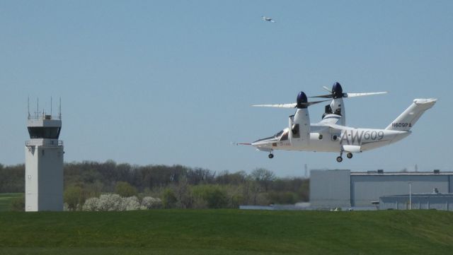 Bell BA-609 (N609PA) - Shortly after departure from the Leonardo Helo facility is this 2016 AgustaWestland Tiltrotor Rotorcraft AW609 in the Spring of 2021.