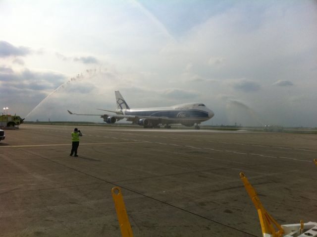 VP-BIM — - Air Bridge Cargo First Flight into Ohare Int