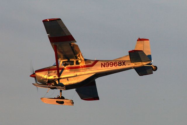 Cessna Skywagon (N9968X) - Winter sunset landing on Lake Hood strip