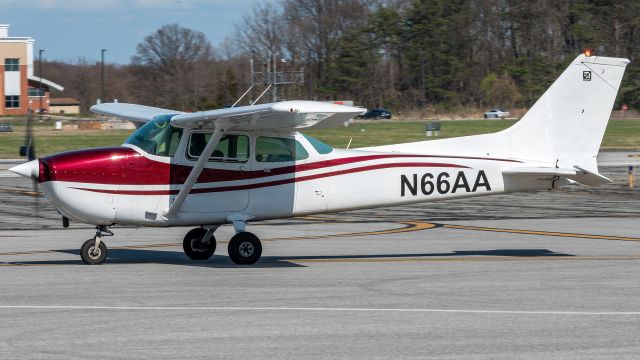 Cessna Skyhawk (N66AA) - N66AA taxiing to Martin State Airport's runway 15 for some pattern work 