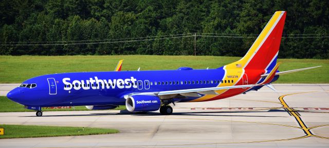 Boeing 737-800 (N8523W) - From the RDU observation deck, 9/29/18.