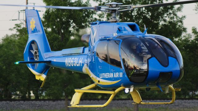 Eurocopter EC-130 (N863LH) - Lutheran Air III helping out the local volunteer agencies conduct LZ training at the MAAC. br /br /N863LH. 2019 Airbus Helicopters H130 (EC130-T2). Lutheran Health (Lutheran Air). 5/30/23. 