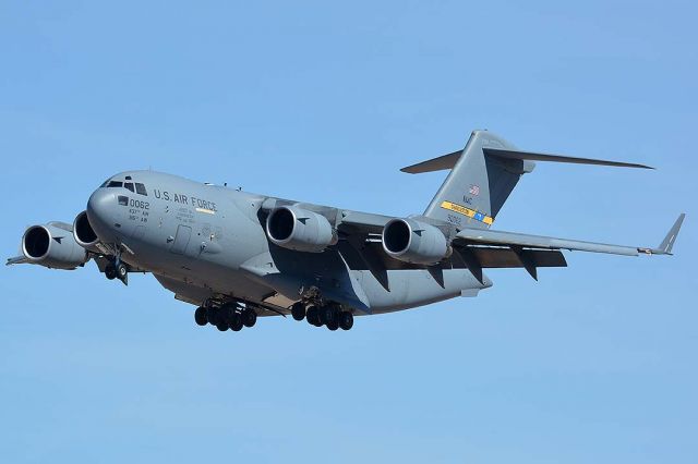 Boeing Globemaster III (99-0062) - Boeing C-17A Globemaster 3 99-0062 of the 437th Airlift Wing and the 315th Airlift Wing based at Charleston, North Carolina at Goodyear, Arizona on March 26.