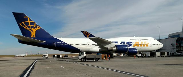 Boeing 747-400 (N464MC) - Charter from Cancun.