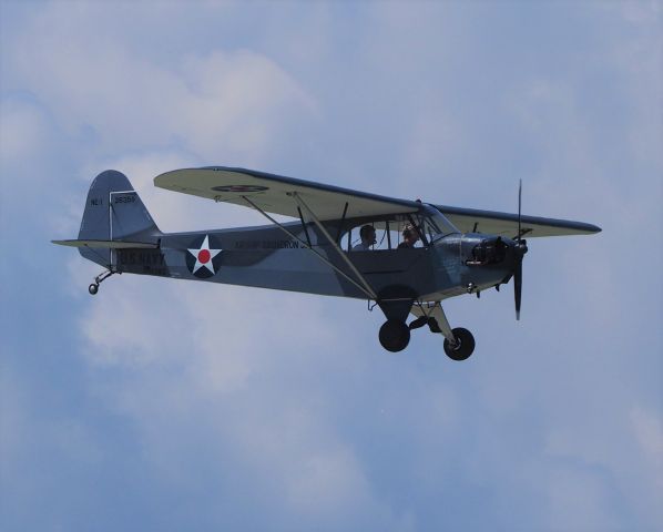 Piper NE Cub (N88292) - L4 Grasshopper in US Navy Airship Squadron 32 markings . Parker O Malley Museum collection . 