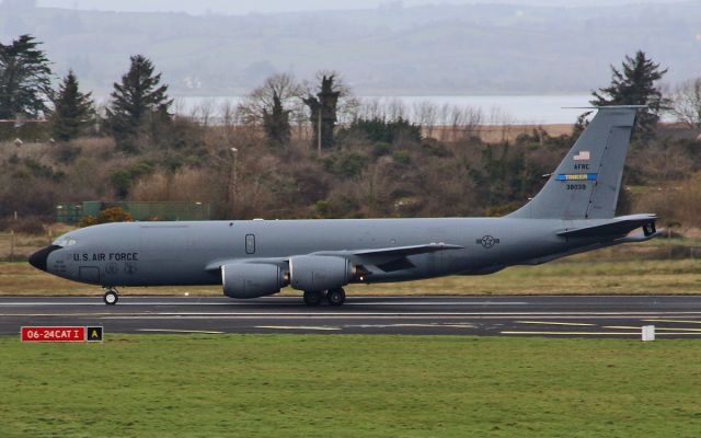 63-8039 — - usaf kc-135r 63-8039 of tinker afb oklahoma on an emergency landing at shannon due to hydraulic problems 6/3/15