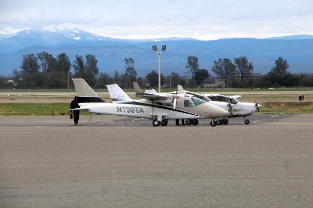— — - KRDD - The rains have finally laid back a bit here in Redding. Here is N739TA at rest on the rampbr /br /2015 COSTRUZIONI AERONAUTICHE TECNA P2006T br /Fixed wing multi engine (4 seats / 2 engines)br /Serial Number139/US EngineROTAX 912S3 (4 Cycle) click full. 1/24/2017