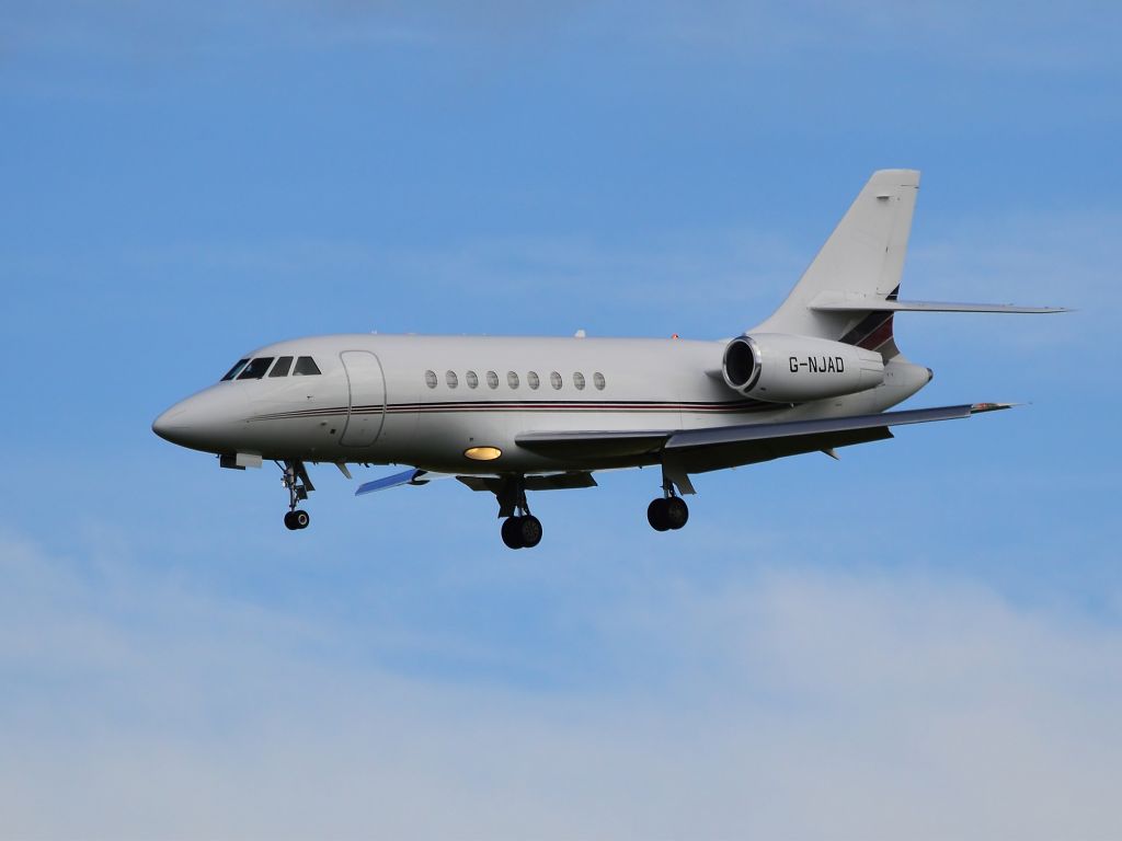 Dassault Falcon 2000 (G-NJAD) -  Netjets UK Dassault Falcon-2000EX (G-NJAD) arrival at NCL (Photo Apr 2022)
