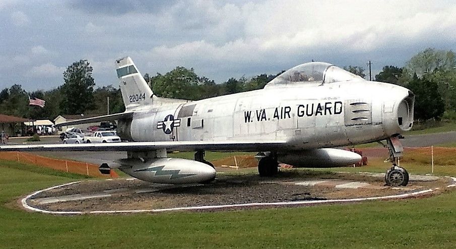 North American F-86 Sabre (N22044) - This F86-H Sabre Jet flown more than 45 years ago at the Former 167th Airlift Wing Fighter Jet and Finds New Home in FRONT ROYAL, VA 