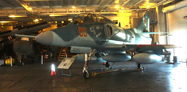 SINGAPORE TA-4 Super Skyhawk (15-8137) - On hangar bay of USS HORNET CV-12 (Retired) US NAVY .. Alameda, Ca 06-17-2013