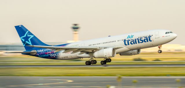 Airbus A330-200 (C-GTSZ) - Tried a panning shot. 1/60th second