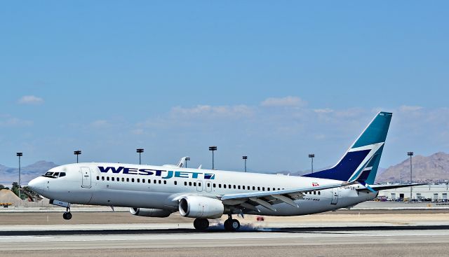 Boeing 737-800 (C-GWSR) - C-GWSR Westjet Boeing 2009 737-8CT - cn 35288 / ln 2802 - Split Scimitar Wingletbr /br /Las Vegas - McCarran International Airport (LAS / KLAS)br /USA - Nevada May 10, 2015br /Photo: Tomás Del Coro