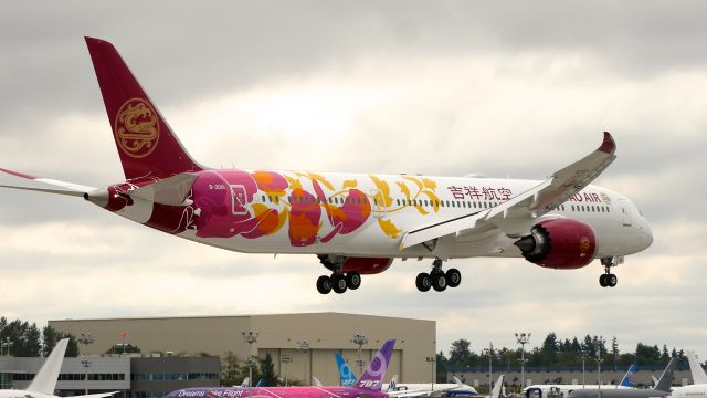 Boeing 787-9 Dreamliner (B20D1) - BOE984 on final to Rwy 16R to complete a B2 flight on 8.18.19. (ln 895 / cn 64316).