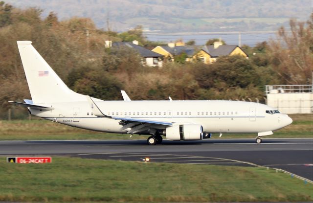 Boeing 737-700 (02-0203) - "boxer40" usaf c-40c 02-0203 after landing at shannon 17/10/20.