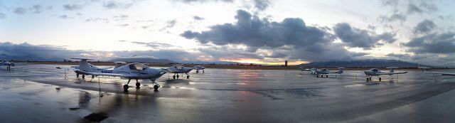 — — - Utah Valley University Flight Line after a cold rain storm rolled through