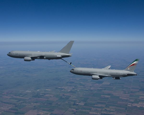 N767TT — - 767 Tankers 2 of the complete Advanced 767 Tankers!  Photo caputed during One of the first Tanker to Tanker hook up using Boom refuel capibility.