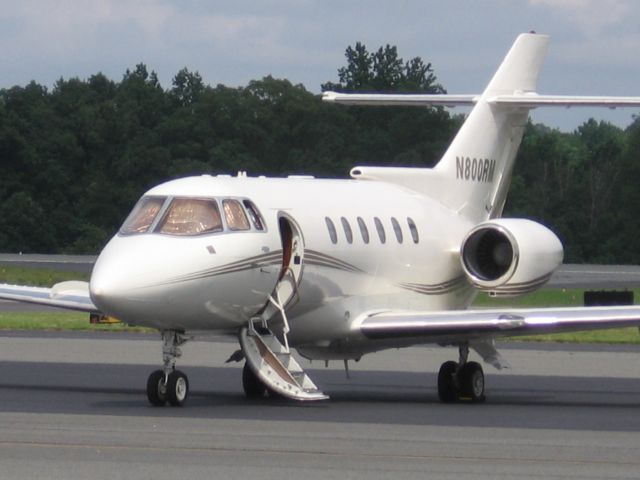 Hawker 800 (N800RM) - Parked at Concord Regional Airport - 6/16/09