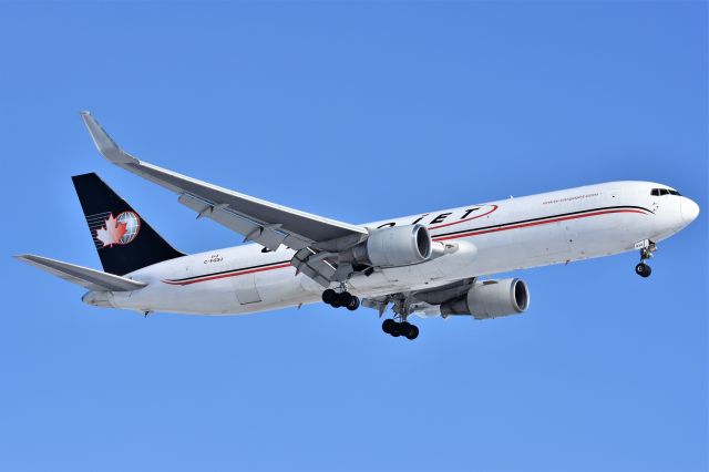 BOEING 767-300 (C-FGSJ) - Cargojet Airways Boeing 767-39H(ER)(BCF) arriving at YYC on Feb 7.