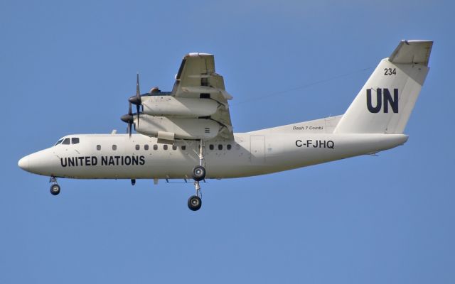 De Havilland Canada Dash 7 (C-FJHQ) - united nations dash7 c-fjhq on approach to rwy24 at shannon 23/3/14.