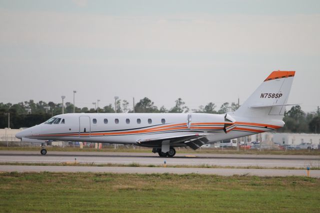 Cessna Citation Sovereign (N758SP) - Northwest Flight 758 arrives on Runway 6 at Southwest Florida International Airport following flight from DuPage Airport