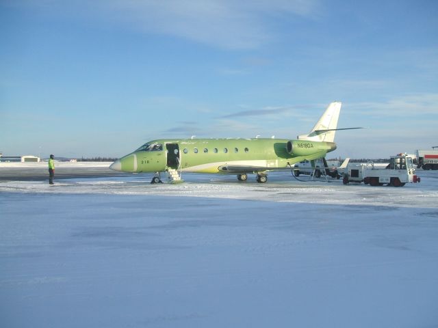 N218GA — - Getting ready to daepart Goose Airport Dec 23/08