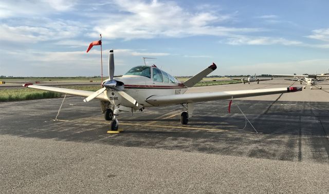 Beechcraft 35 Bonanza (N446T) - Shortly after arriving from KPAI.