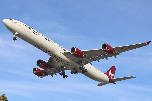 Airbus A340-600 (G-VEIL) - Landing.