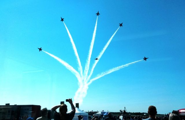 McDonnell Douglas FA-18 Hornet — - The world famous Blue Angels at the 2015 Kansas City Airshow held at the Wheeler Downtown Airport (KMKC) in Kansas City, Missouri.