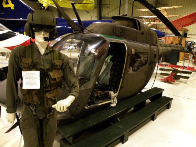 Bell JetRanger (02-1258) - An OH-58A Kiowa (72-21258), retired from the Kentucky Army National Guard, is always "flying" at the hands of kids and adults alike as part of a uniques hands-on experience at <a href="http://www.aviationky.org/">The Aviation Museum of Kentucky</a> located on the grounds of Blue Grass Airport (KLEX)