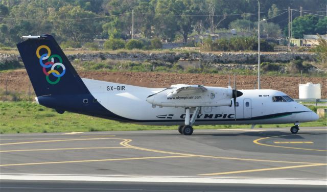 de Havilland Dash 8-300 (SX-BIR) - On txy B for maintenance at Medavia as OAL3002