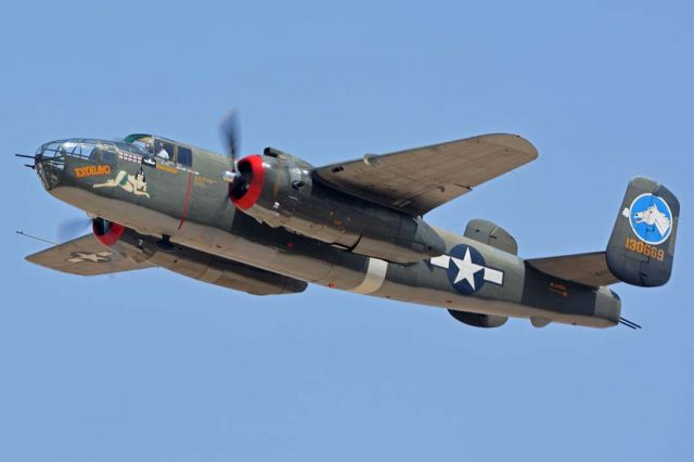 North American TB-25 Mitchell (NL3476G) - Collings Foundation North American B-25J Mitchell NL3476G Tondelayo at Phoenix-Mesa Gateway Airport on April 15, 2016.