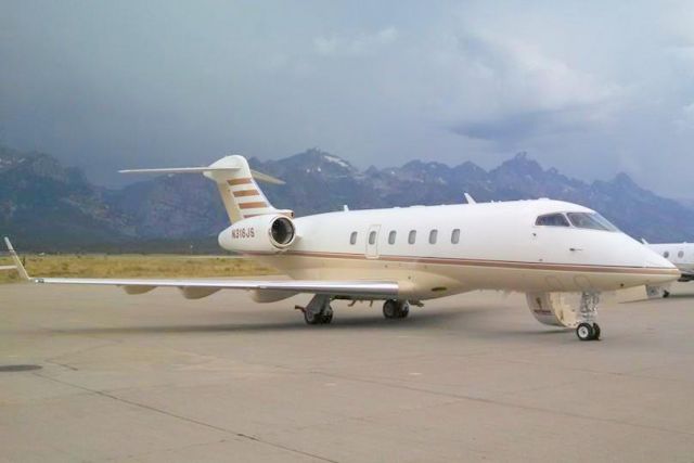 Bombardier Challenger 300 (OHC318) - On the ramp at Jackson Hole, WY