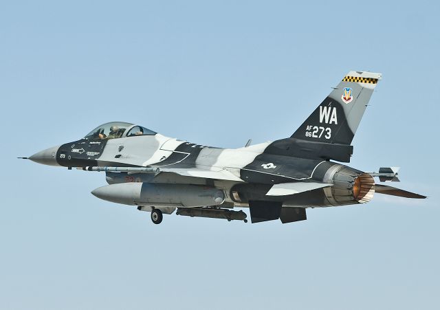 Lockheed F-16 Fighting Falcon (N86273) - F-16 Aggressor 86-273 departing on a Red Flag 12-4 sortie.