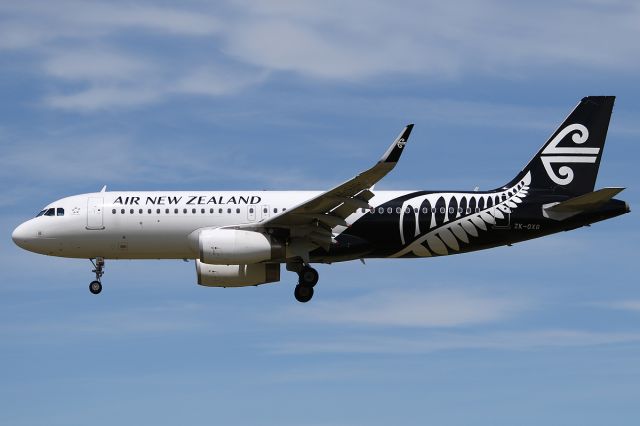 Airbus A320 (ZK-OXG) - NZ527 from AKLbr /on 8 January 2017