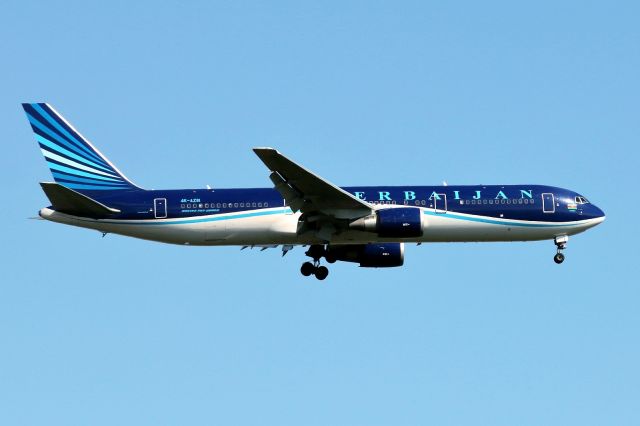 4K-AZ81 — - Flight from Baku, Azerbaijan, on final to runway 12. Picture date: 01/2017.
