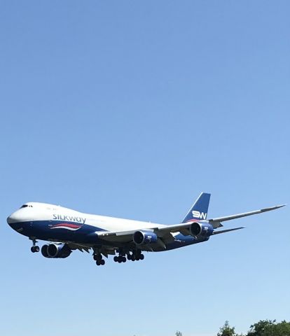 BOEING 747-8 (VQ-BVB) - Runway 25 arrival! 6/20/22.