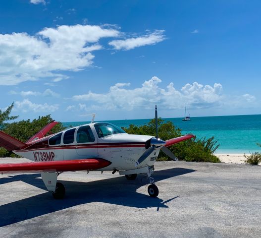 Beechcraft 35 Bonanza (N739MP) - Little Farmers Cay Bahamas 